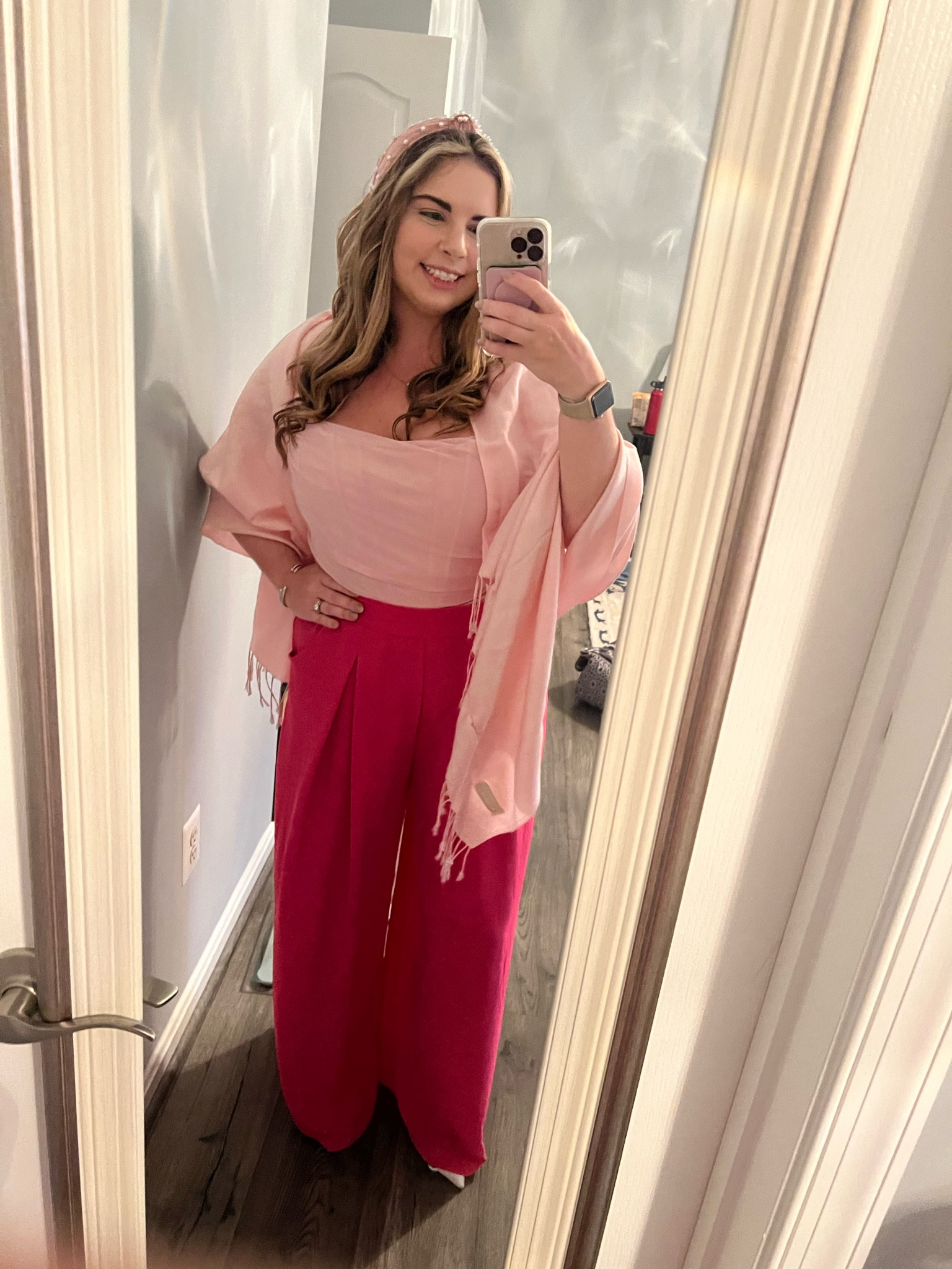 Top xl 
Pants xl 

#LTKcurves #LTKstyletip #LTKshoecrush