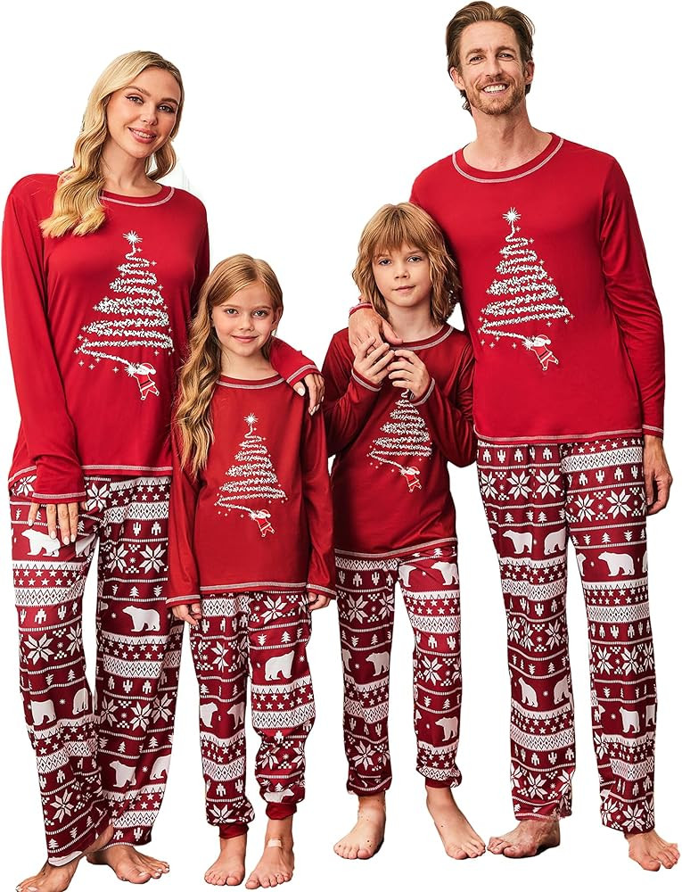 Ekouaer Matching Family Sets Christmas Pajamas Set Xmas PJS Sleepwear Soft Christmas Matching Jam... | Amazon (US)