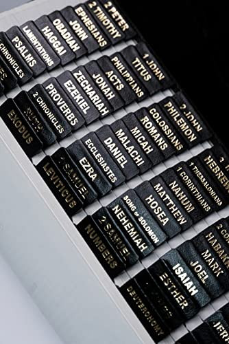 UPAFEXXI-Leather Bible Tabs, Bible Tabs for Women and Men(Gold Foil Lettering) Large Print Stickers, Easy to Read and Apply, 80 Chapters Labels for Easy Navigation(Black) | Amazon (US)