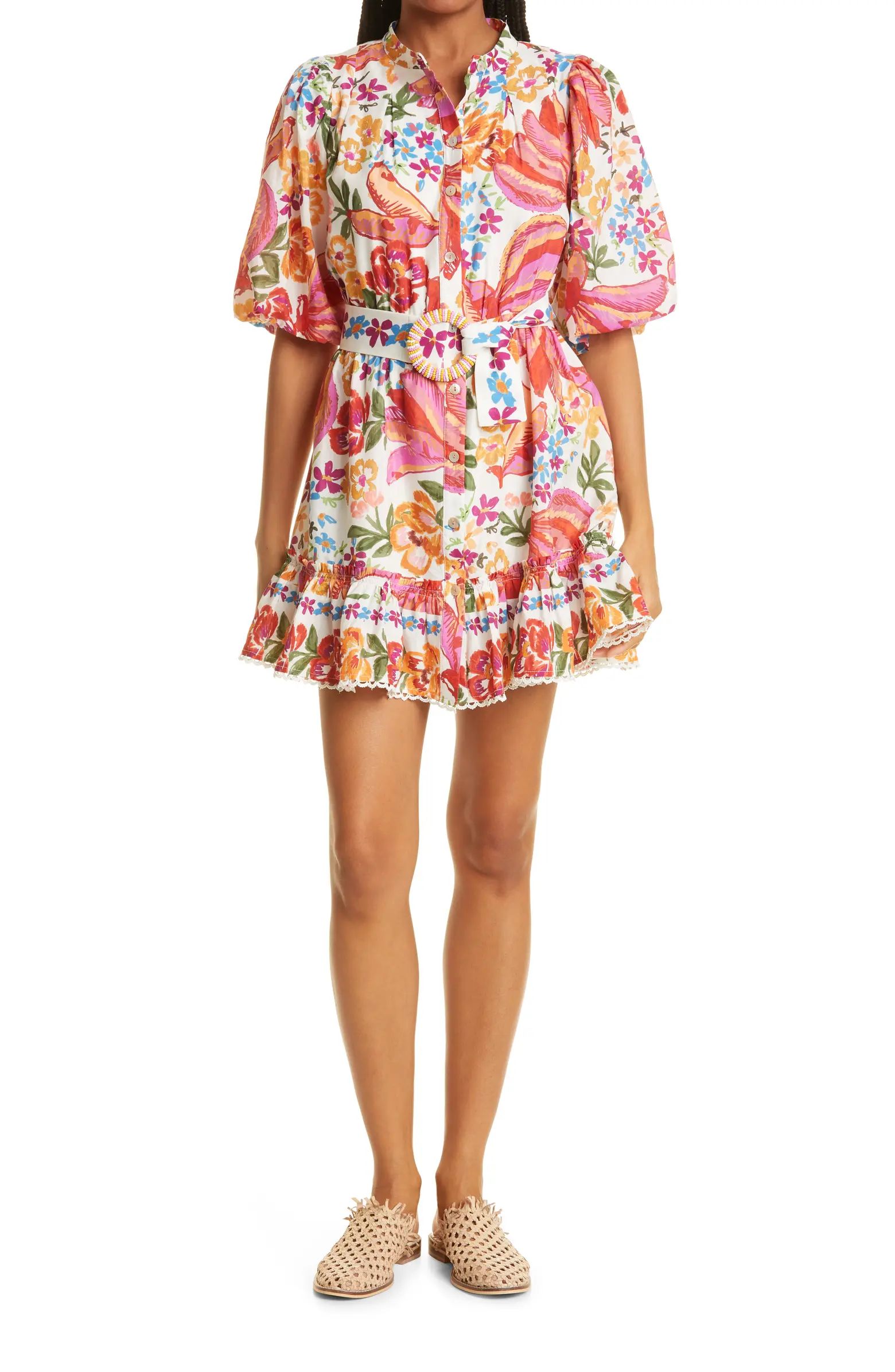 FARM Rio Spring Bananas Belted Minidress | Nordstrom | Nordstrom