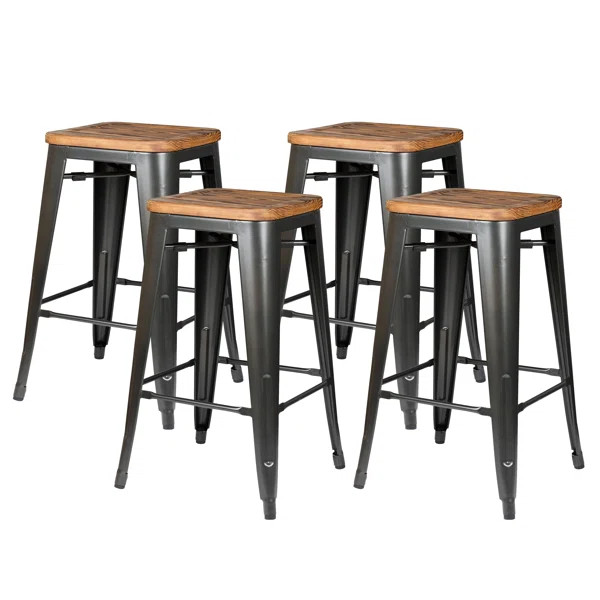 Irvington Solid Wood Bar & Counter Stool (Set of 4) | Wayfair North America