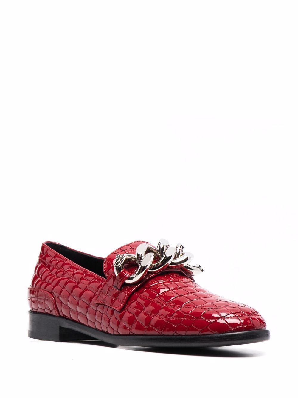 Lacroc crocodile-effect leather loafers | Farfetch (UK)