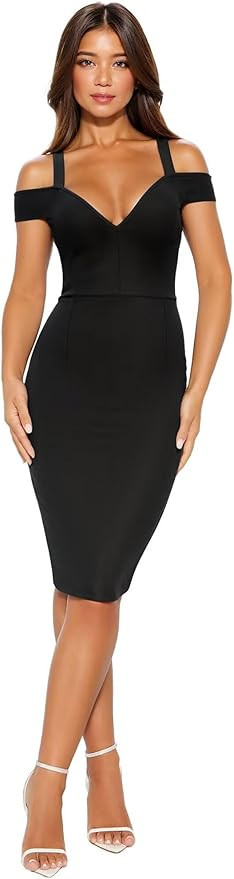 Hybrid & Company Womens Sexy V Neck Stretchy Bodycon Party Bandage Dress | Amazon (US)
