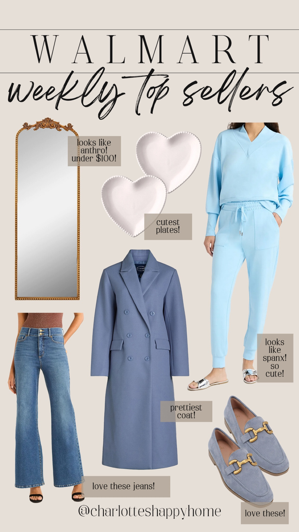 Last week’s Walmart best sellers! 

#walmartfinds

Walmart finds. Walmart home. Walmart fashion. Walmart gold mirror. Anthropologie inspired gold mirror. Chic Walmart jacket. Walmart denim. Walmart scuba knit set  

#LTKFindsUnder100 #LTKSeasonal #LTKStyleTip