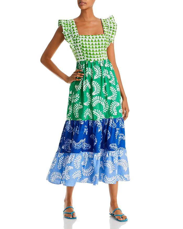 Printed Tie Back Flutter Sleeve Midi Dress - 100% Exclusive | Bloomingdale's (US)