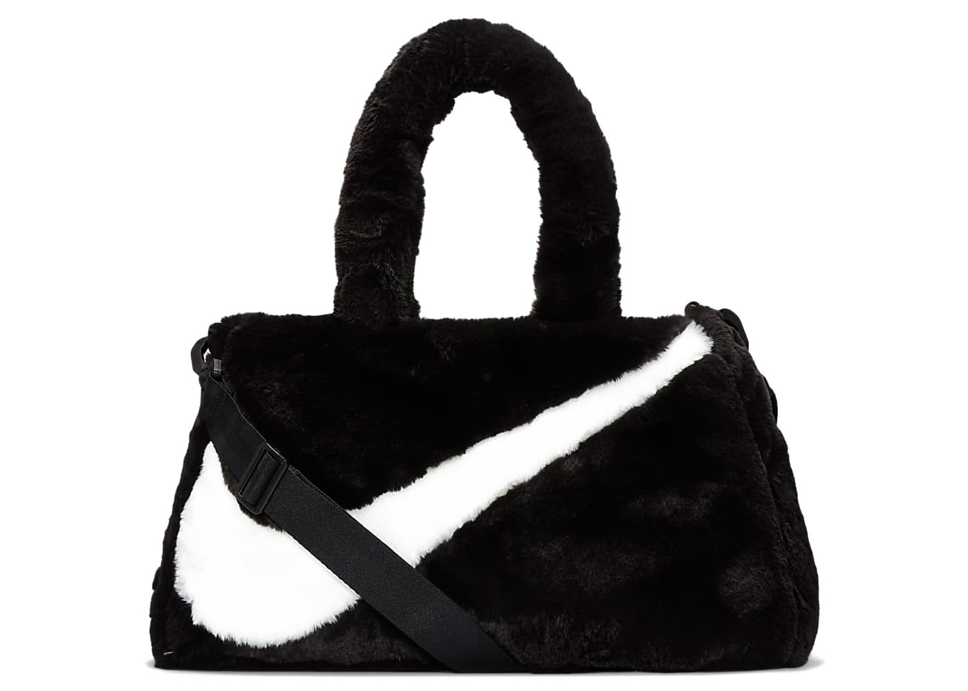 Women's Nike Faux Fur Tote Bag in Black | StockX