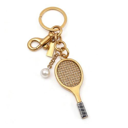 ZACAGO Small Tennis Racket Bag Charm, Tennis Keychain Purse Accessory, Handbag Decoration Gifts for Pickball Enthusiasts | Amazon (US)