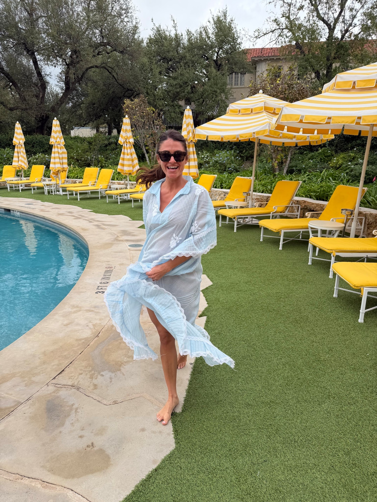 I bought this kaftan last year from a vintage shop in Dallas for our school auction party - the theme was Palm Beach Yacht Club. Whenever I wear it as a coverup, people always ask where I found it, so I did a deep dive and think I found an exact match!! 

#LTKTravel