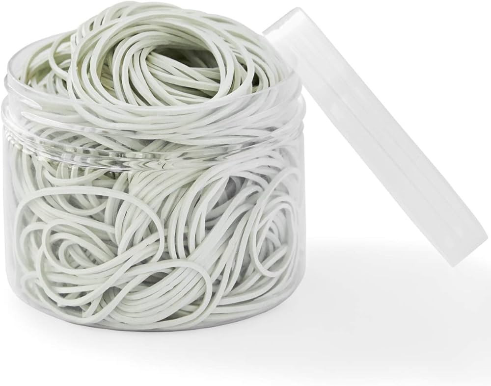 AMUU Rubber Bands office 300pcs white Small Rubber Bands for Office School Home size16 Elastic Ba... | Amazon (US)