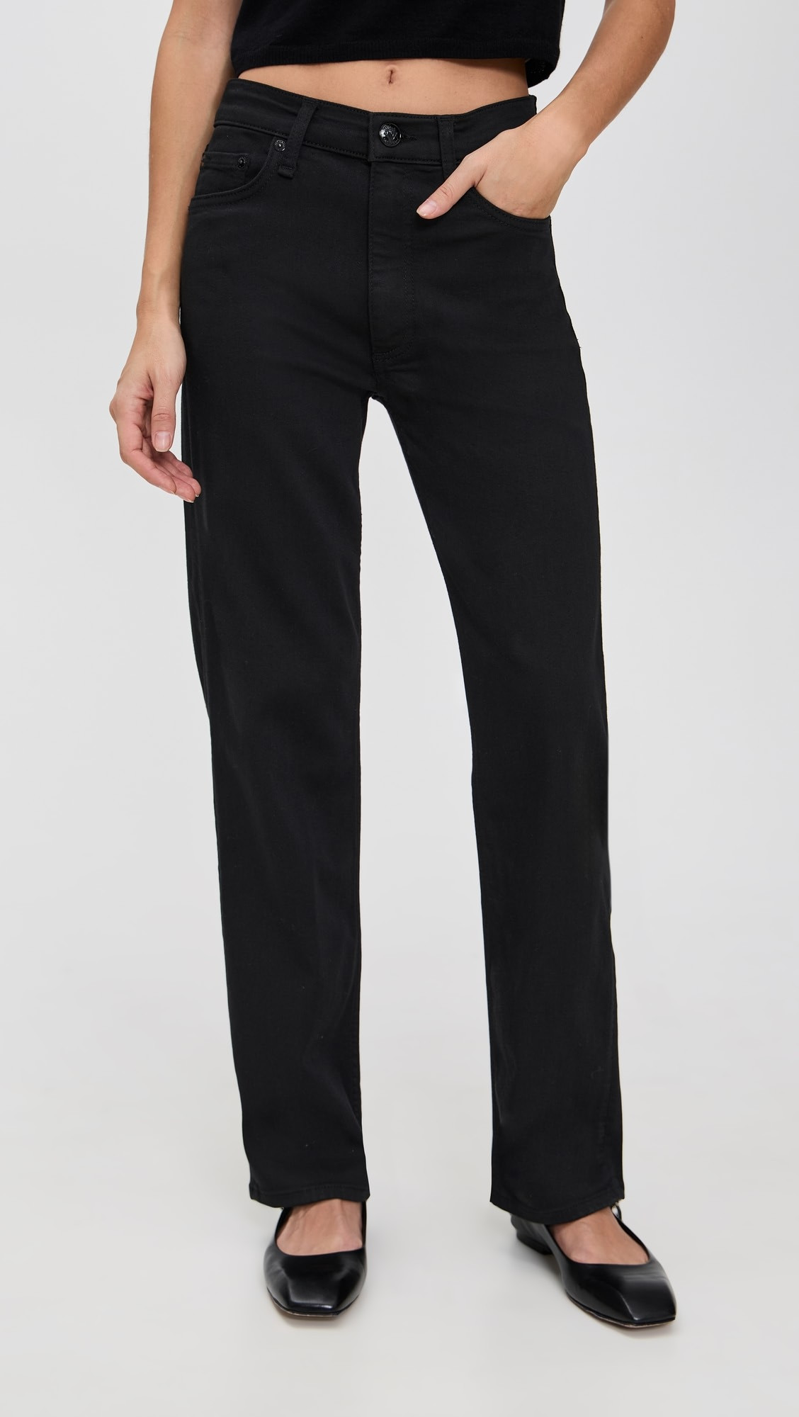 Flexi Harlow Mid Rise Ankle Straight Jeans | Shopbop
