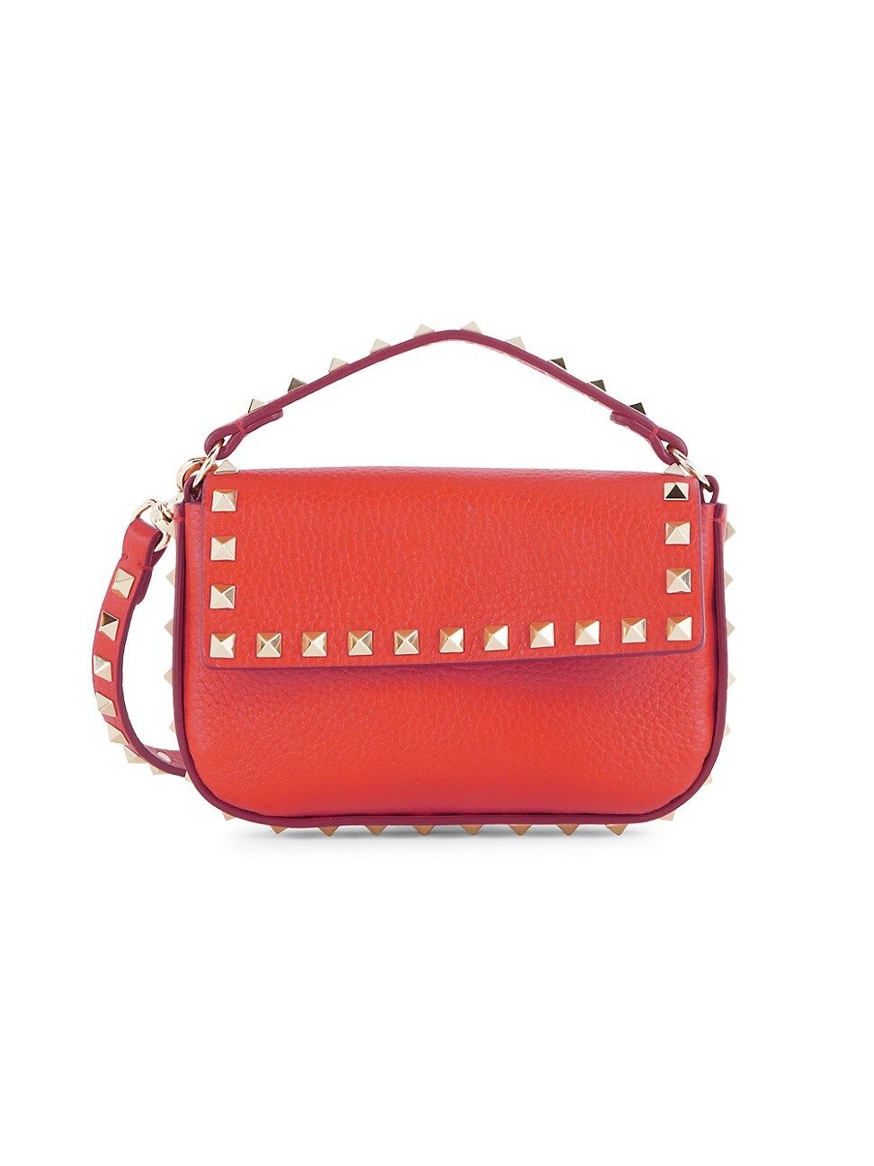 Valentino Women's Valentino Garavani Rockstud Leather Crossbody Bag - Rouge | Saks Fifth Avenue