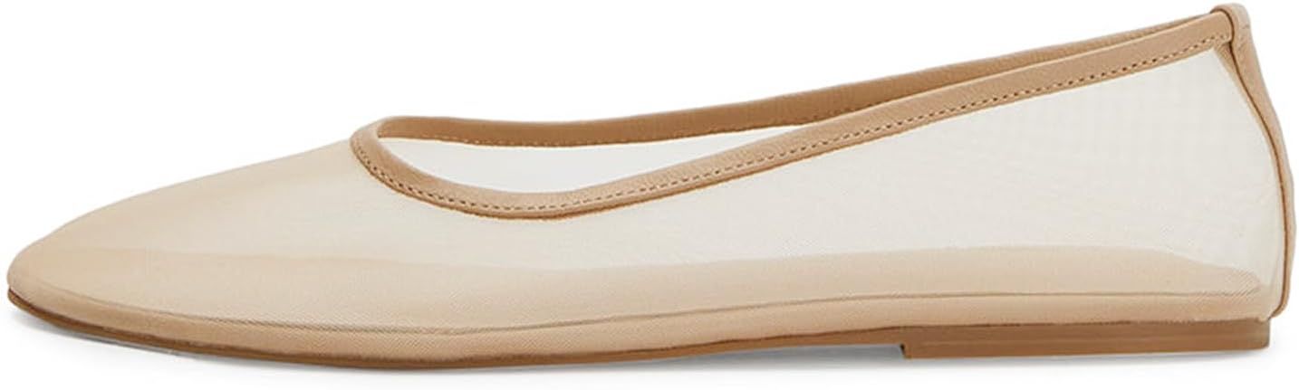Dsevht Mesh Ballet Flats Shoes for Women Slip On Ballerina Shoes Round Toe Comfortable Casual Wor... | Amazon (US)