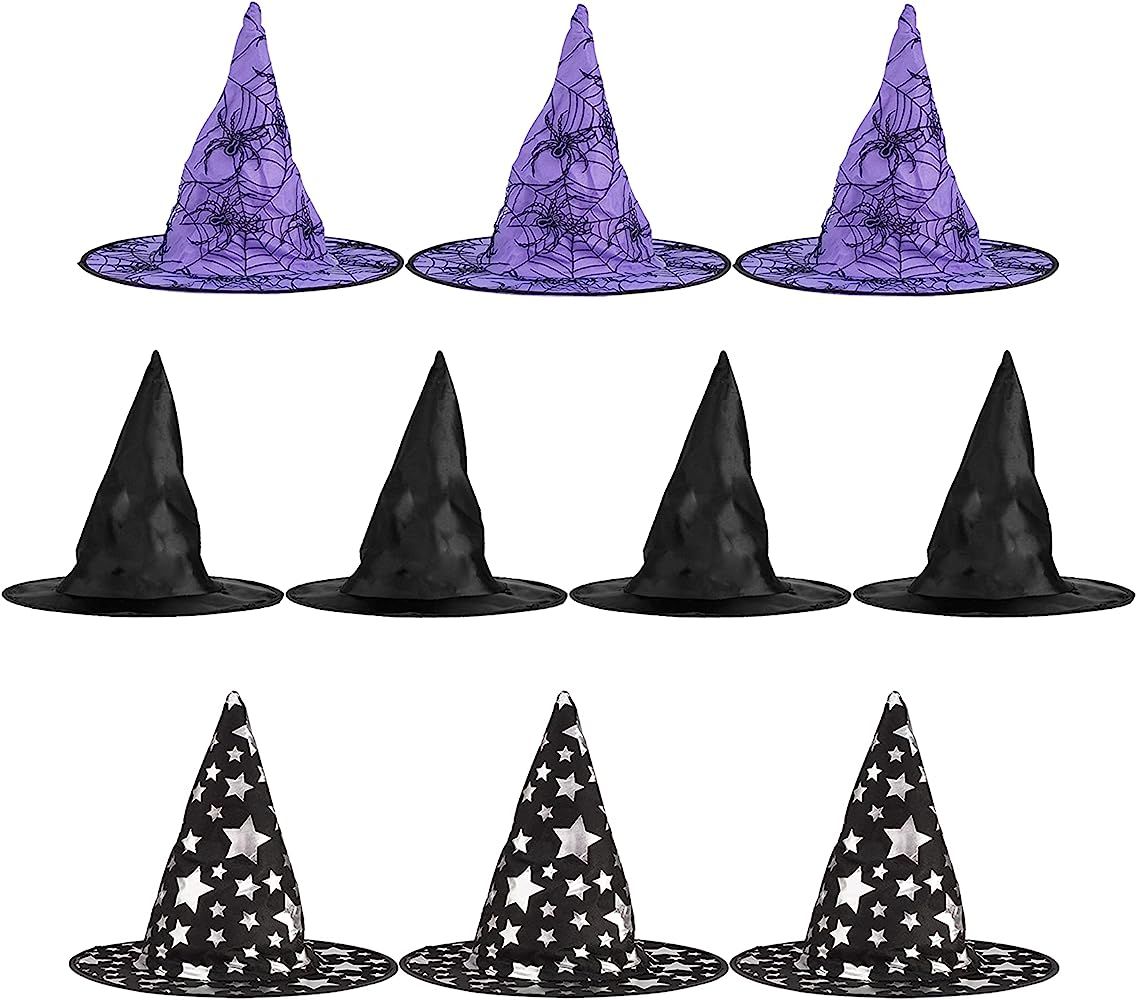 Big Mo’s Toys Halloween Witch Hats Costumes For Kids – Varied Designs 10 Pack | Amazon (US)