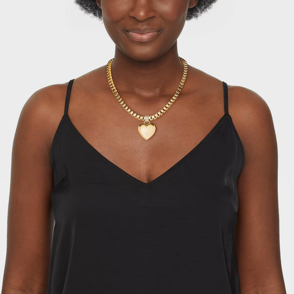 SUGARFIX by BaubleBar Puffy Heart Pendant Necklace - Gold | Target