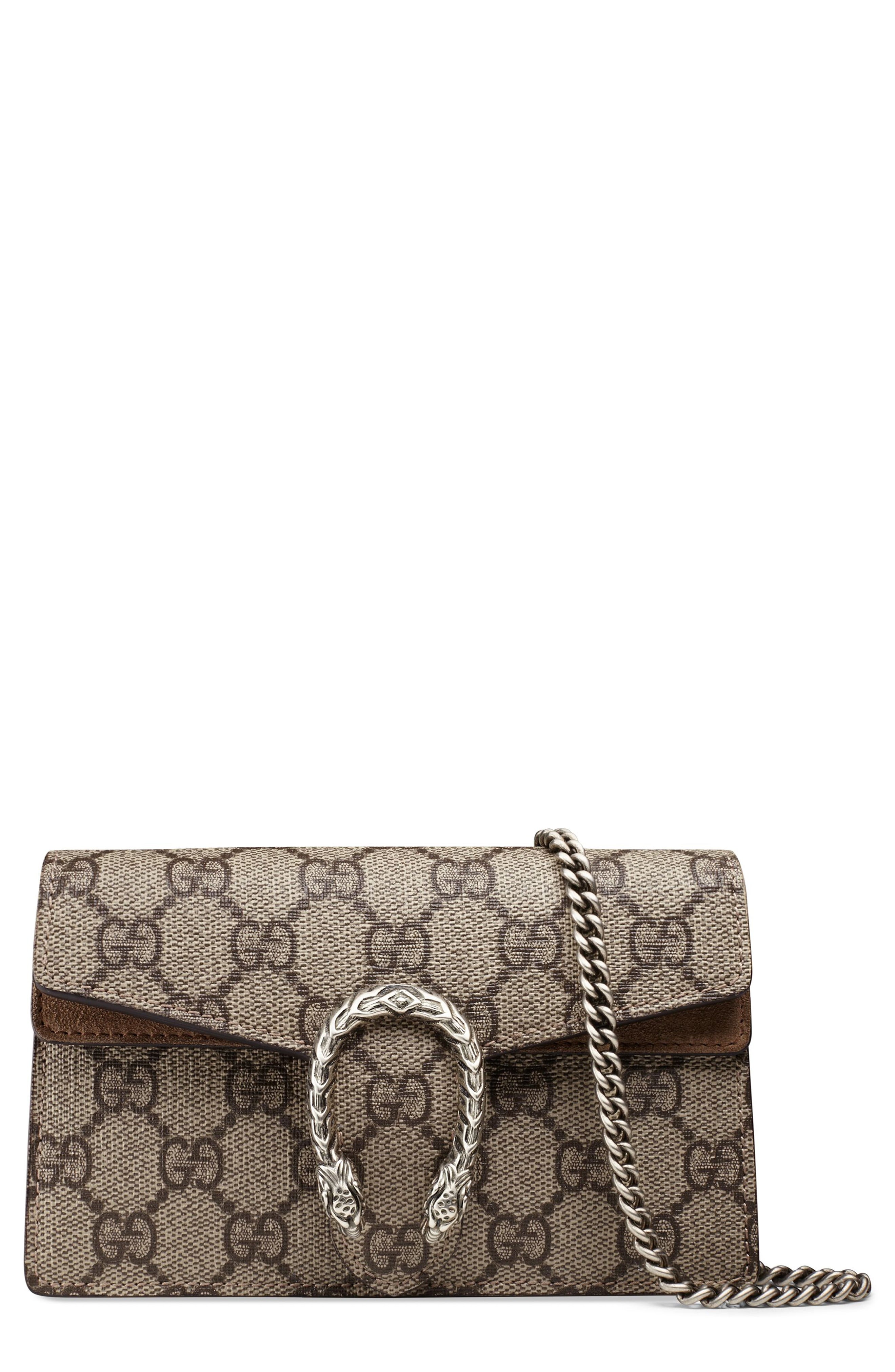 Super Mini Dionysus GG Supreme Canvas & Suede Shoulder Bag | Nordstrom