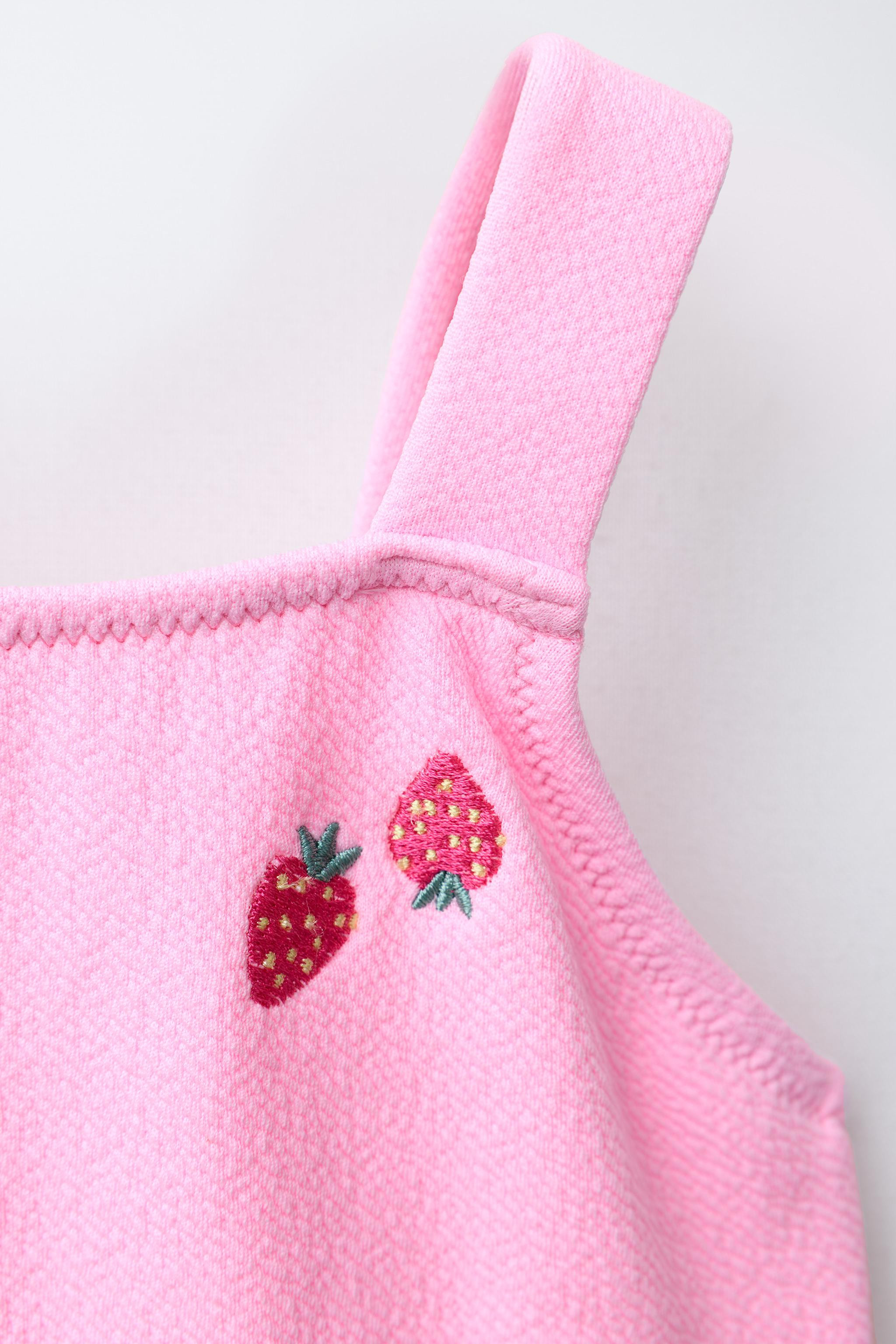 2-6 YEARS / EMBROIDERED STRAWBERRY ONE-PIECE SWIMSUIT | Zara US