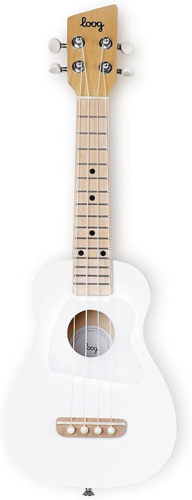 Loog Wood Soprano Ukulele for Kids & Beginners, App & Lessons, All Ages (White) | Amazon (US)