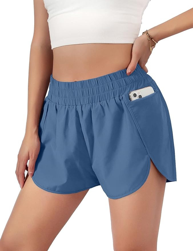 Blooming Jelly Women's Quick-Dry Running Shorts Workout Sport Layer Active Shorts with Pockets 1.... | Amazon (US)