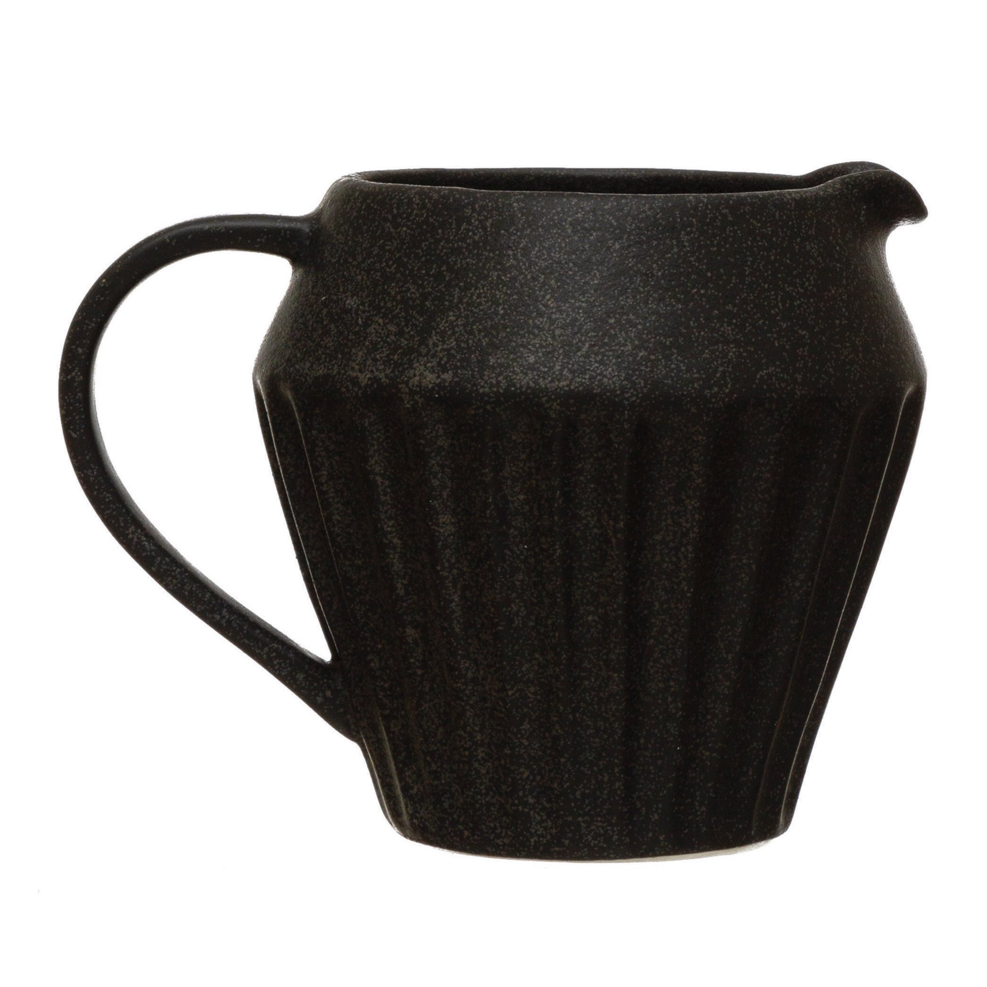 Creative Co-Op 14 oz. Stoneware Pitcher, Reactive Glaze, Matte Black Finish (Each One Will Vary) | Walmart (US)