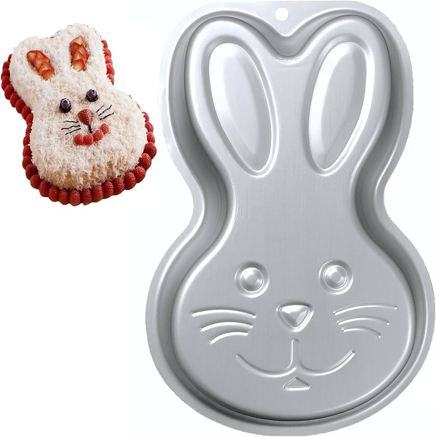 Aluminum Bunny Shaped Cake Pan Decorating Mold, Easter Bunny Cake Mold, Holiday Party Birthday Ca... | Amazon (US)