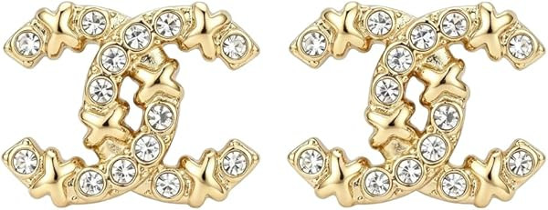 Gold Letter Dangle Earrings for Women, French-Style Initial Pendant Earrings | Amazon (US)