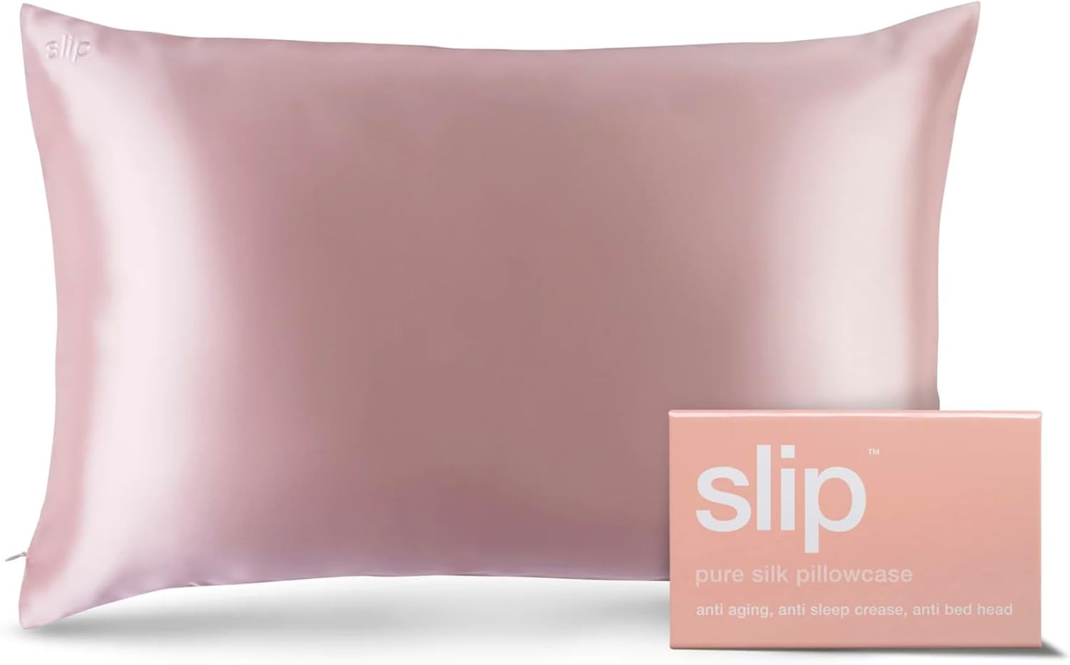 Slip Queen Silk Pillow Cases - 100% Pure 22 Momme Mulberry Silk Pillowcase for Hair and Skin - Queen Size Standard Pillow Case - Anti-Aging, Anti-BedHead, Anti-Sleep Crease, Pink (20" x 30") | Amazon (UK)