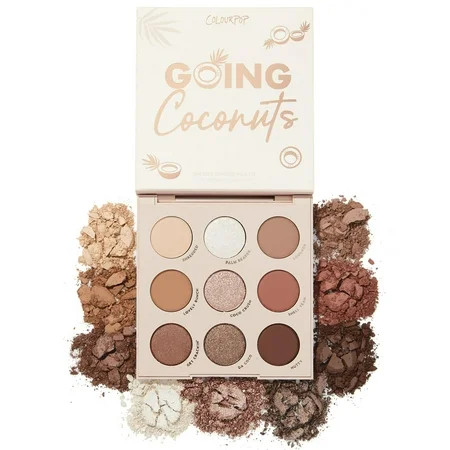 Colourpop Going Coconuts Eyeshadow Palette - Cool-Toned Neutral Eyeshadow Palette with Ultra-Velvety and Silky Finishes - High-Pigment Eye Makeup with a Long-Wearing Formula (0.3 oz) C40 | Walmart (US)