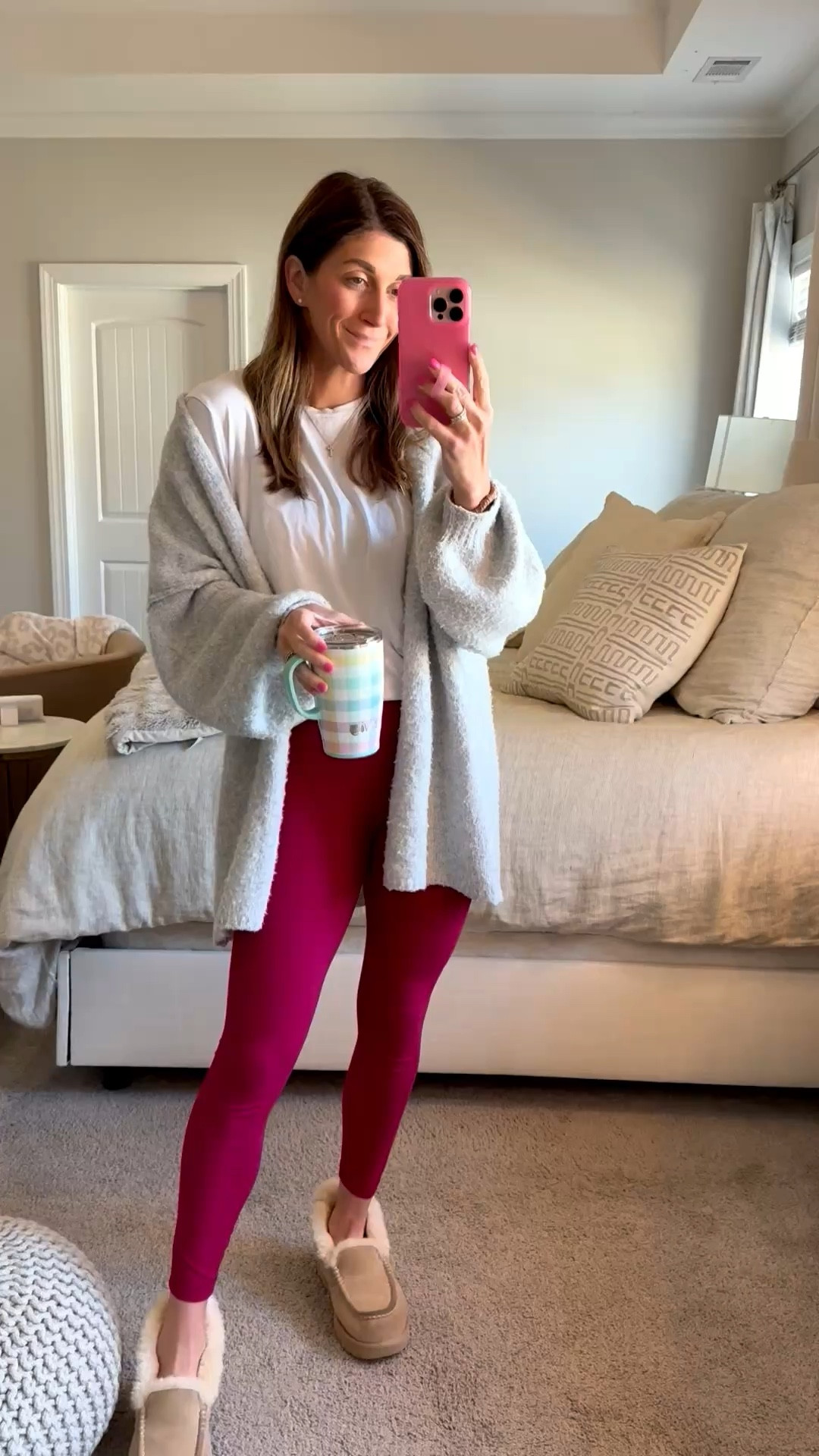 Tee is CRZ yoga from Amazon $24. Tts-Medium
Sweater Cardigan is on sale 26% off. Size small oversized fit 
Leggings are Lululemon aligns 25in. TTS 6. Exact color is sold out but linking a few options 

Comfy | sweater | cardigan | tee | t-shirt | leggings | Uggs | loopy | cross necklace | swig | cup | tumbler | daily | ootd | mom fit | sale | amazon 



#LTKmomlife #LTKgrwm #LTKSaleAlert