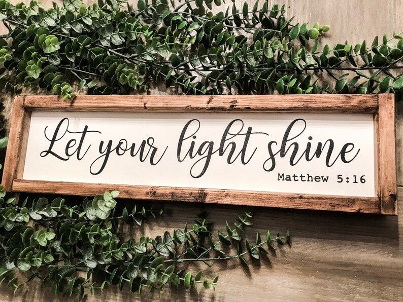 Let Your Light Shine Sign| Bible Verse Sign| Scripture Sign| Matthew 5:16| Wood Sign| Farmhouse S... | Etsy (US)