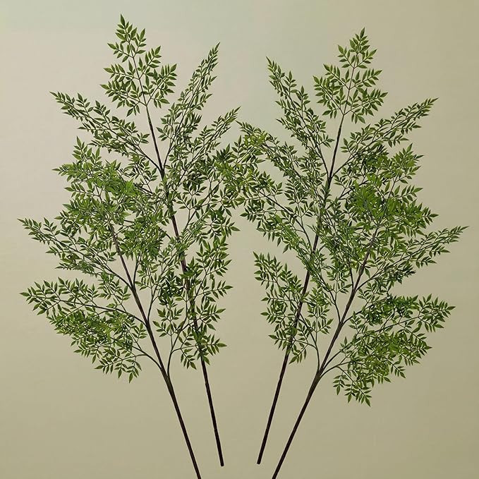 4 Pcs Artificial Italian Ruscus Greenery Stems 39.4'' Faux Greenery Leaves Decor Green Plants Spr... | Amazon (US)