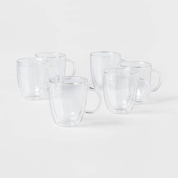 12oz 6pk Glass Mugs - Threshold™ | Target