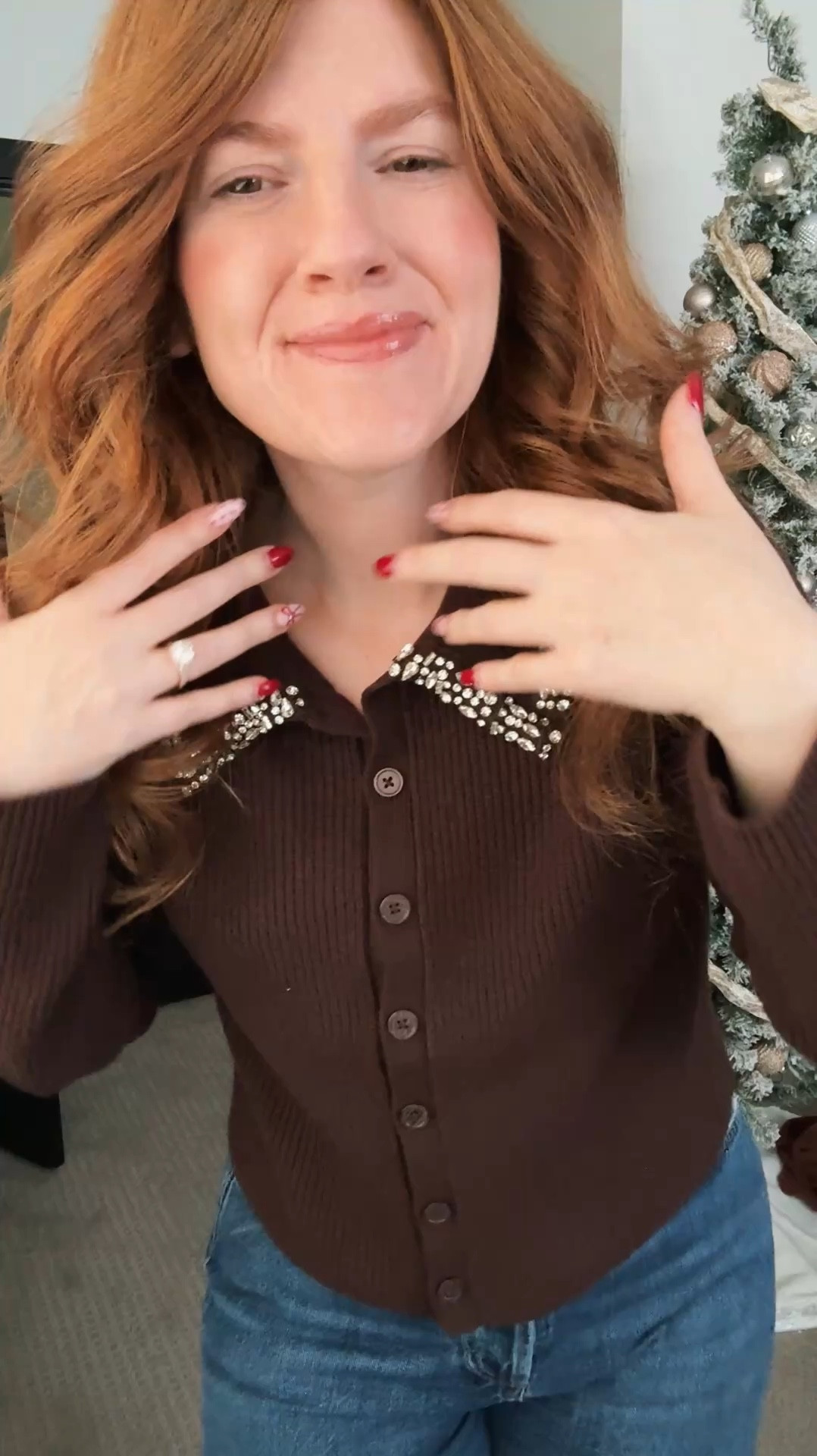 Love this fun cardigan! Size small. 

#LTKootd #LTKFindsUnder50 #LTKHoliday