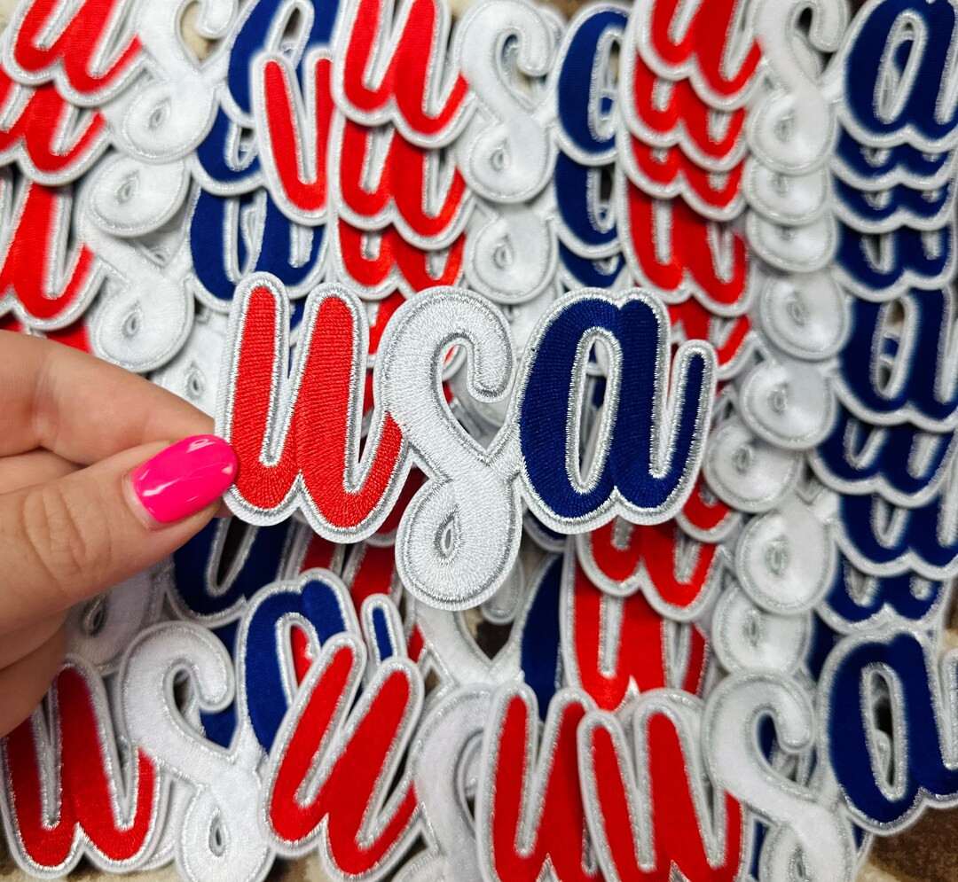 USA Embroidered Iron on Patch - Etsy | Etsy (US)