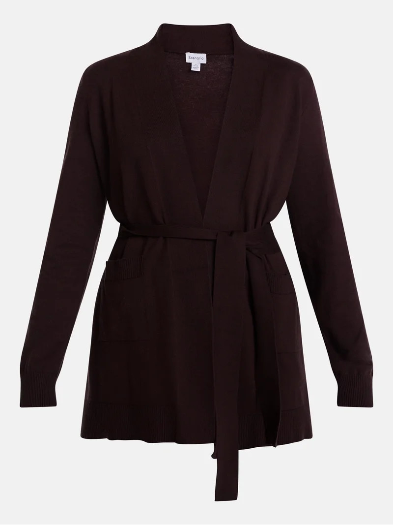 Scenario Women's Belted Lightweight Cardigan, Sizes XS-XXXL | Walmart (US)