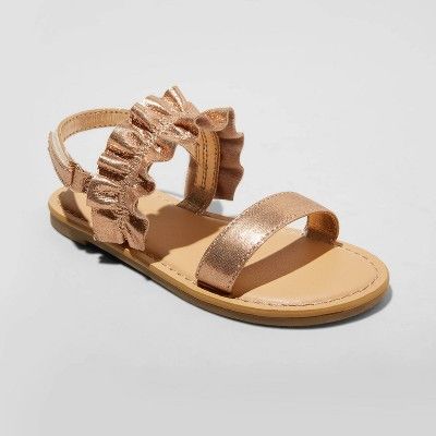 Toddler Girls&#39; Dita Sandals - Cat &#38; Jack&#8482; Rose Gold 11 | Target