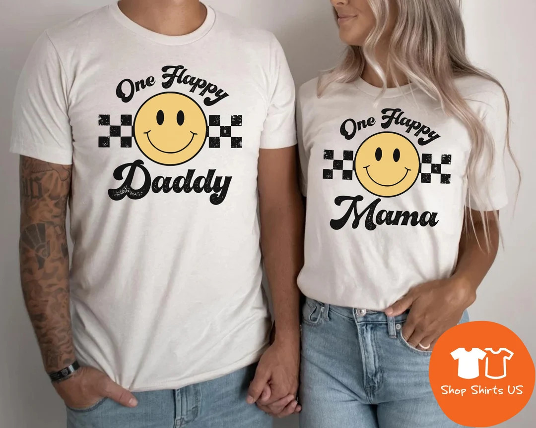 One Happy Dude Birthday Shirts, 1st Birthday, Smiley Face Matching Birthday Outfit, Mommy and Me,... | Etsy (US)