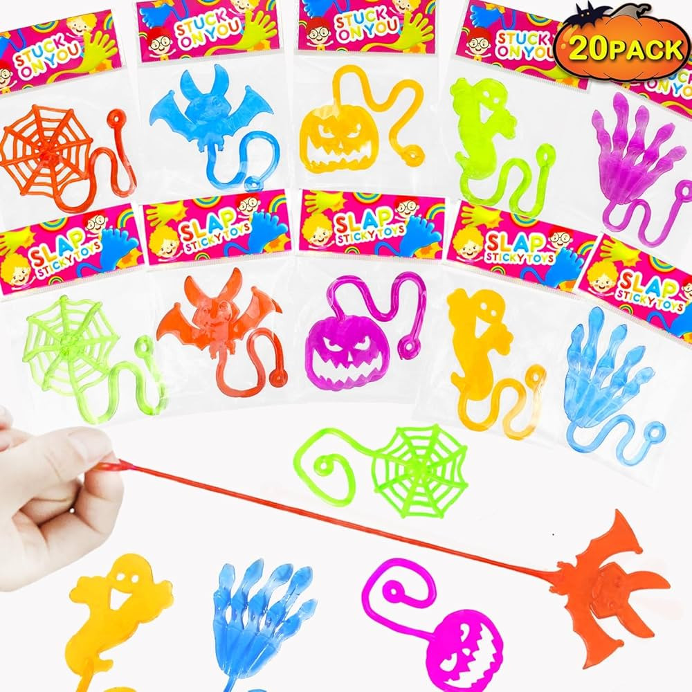 Halloween Sticky Hands Toys Gifts for Kids 20 PCS, Halloween Treats Non Candy Basket Goodie Bag S... | Amazon (US)