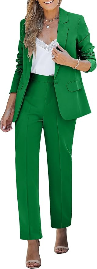 luvamia Women's Two Piece Sets Pants Suits Dressy Business Casual Outfits Professional Blazer Pan... | Amazon (US)
