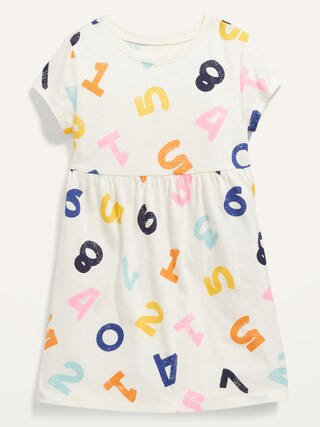 Jersey-Knit Short-Sleeve Dress for Toddler Girls | Old Navy (US)