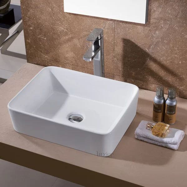L-013 Ceramic Rectangular Vessel Bathroom Sink | Wayfair North America