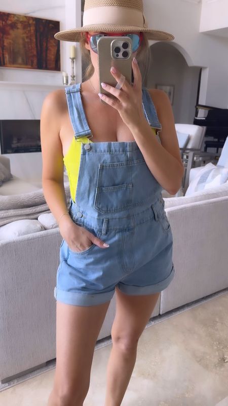My beach look from Sunday. Love this one piece bathing suit. These Amazon overalls are the perfect cover-up for the beach this summer wearing a size small fit true

#LTKOver40 #LTKFindsUnder100 #LTKFindsUnder50