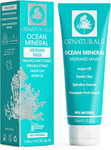 OZNATURALS Ocean Mineral Mermaid Facial Mask - Hydrating Acne & Blackhead Treatment Face Mask - Moisturizing Face Wash & Anti Aging Facial Skin Care Products For Glowing Skin | Amazon (US)