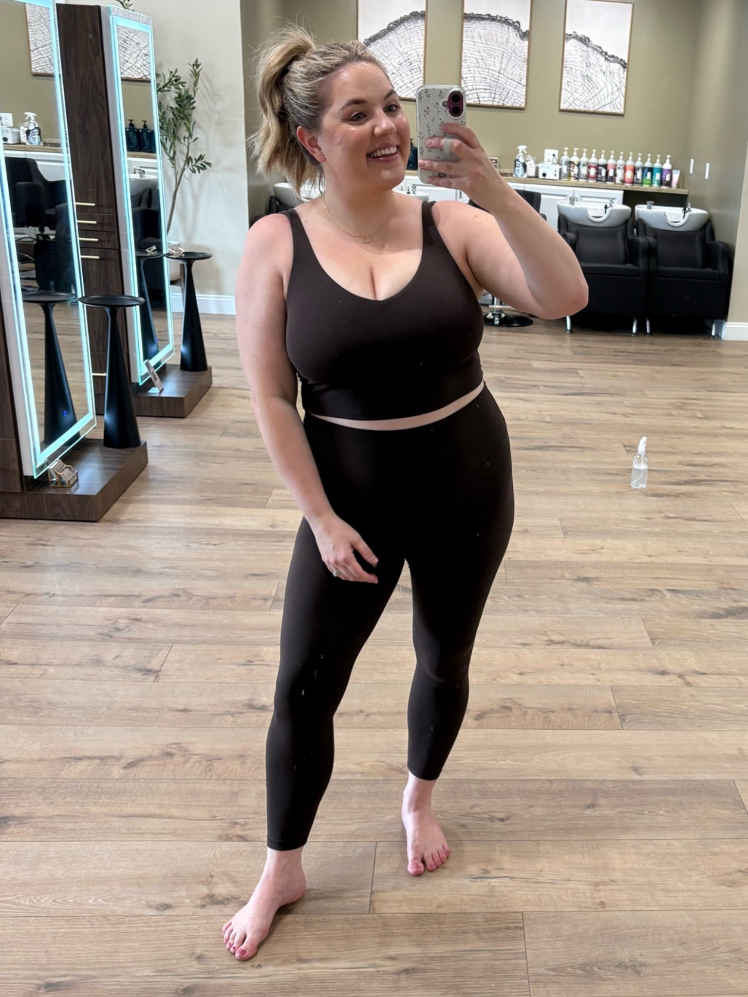 Wore my cutie @Aerie  real me set to my first ever Pilates class! 

Top- XL 
Pants-L

#LTKfitnessgoals #LTKActive #LTKMidsize