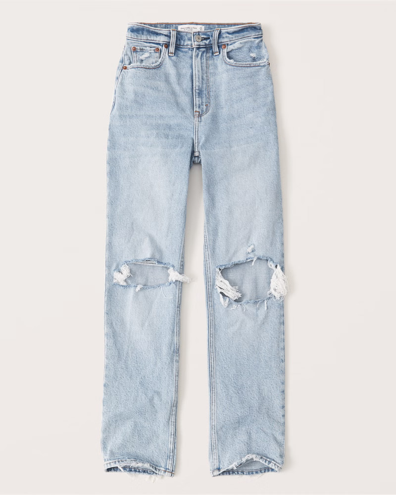 '90s Ultra High Rise Straight Jeans | Abercrombie & Fitch (US)