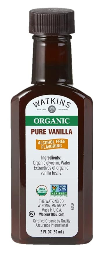 Watkins Organic Pure Vanilla Alcohol Free Flavoring, 2 Fl. Oz (Pack of 1) | Amazon (US)