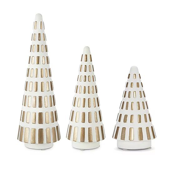 North Pole Trading Co. Chateau Ivory & Gold Led Christmas Tabletop Tree Collection | JCPenney