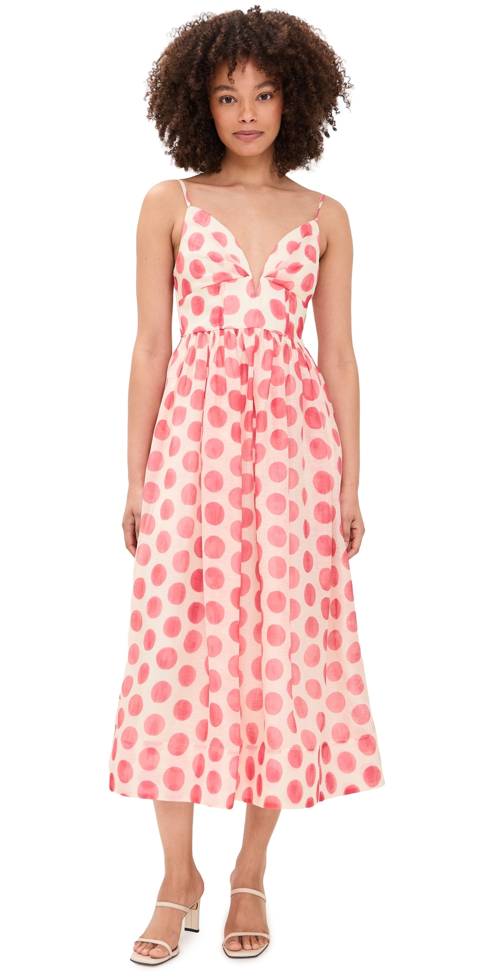 Cara Cara Pero Midi Dress Celeste Spot Pink 4 | Shopbop
