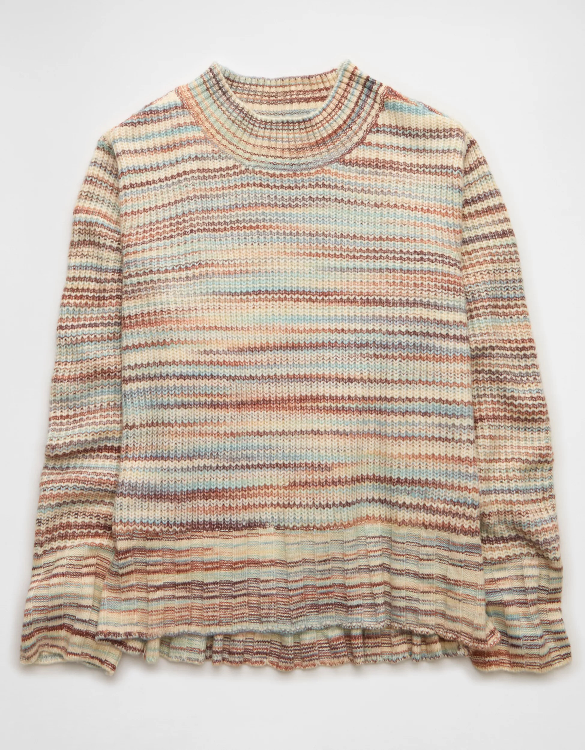 AE Oversized Faux Mohair Wide Cuff Sweater | American Eagle Outfitters (US & CA)