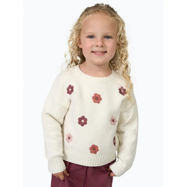 Modern Moments By Gerber Toddler Girl Embroidery Sweater, Sizes 12 Months -5T | Walmart (US)