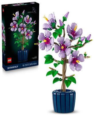 LEGO Botanicals Hibiscus Flower Building Set 10372, 660 Pieces - Macy's | Macy's